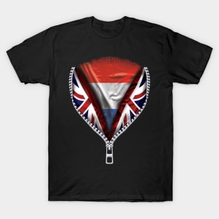 Dutch Flag  Netherlands Flag zipped British Flag - Gift for Dutch From Netherlands T-Shirt